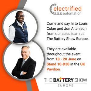 Louis Coker and Jon Aitchison at The Battery Show Europe