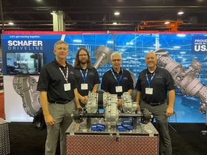 Electrified Automation motor shown on Schafer Driveline stand at IVT Expo